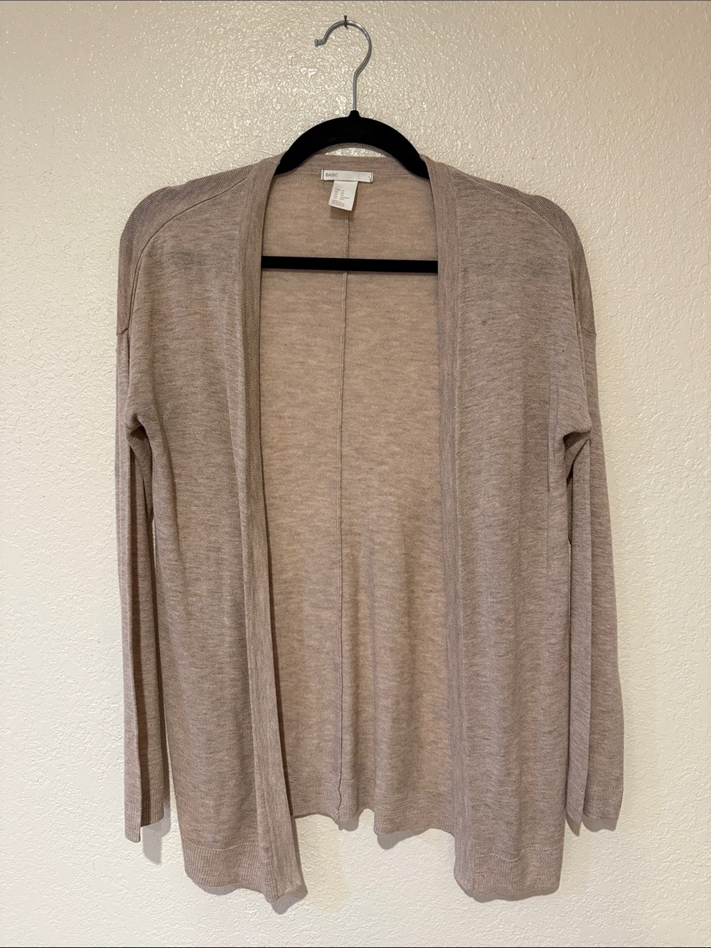 H&M Open-Front Cardigan in Taupe